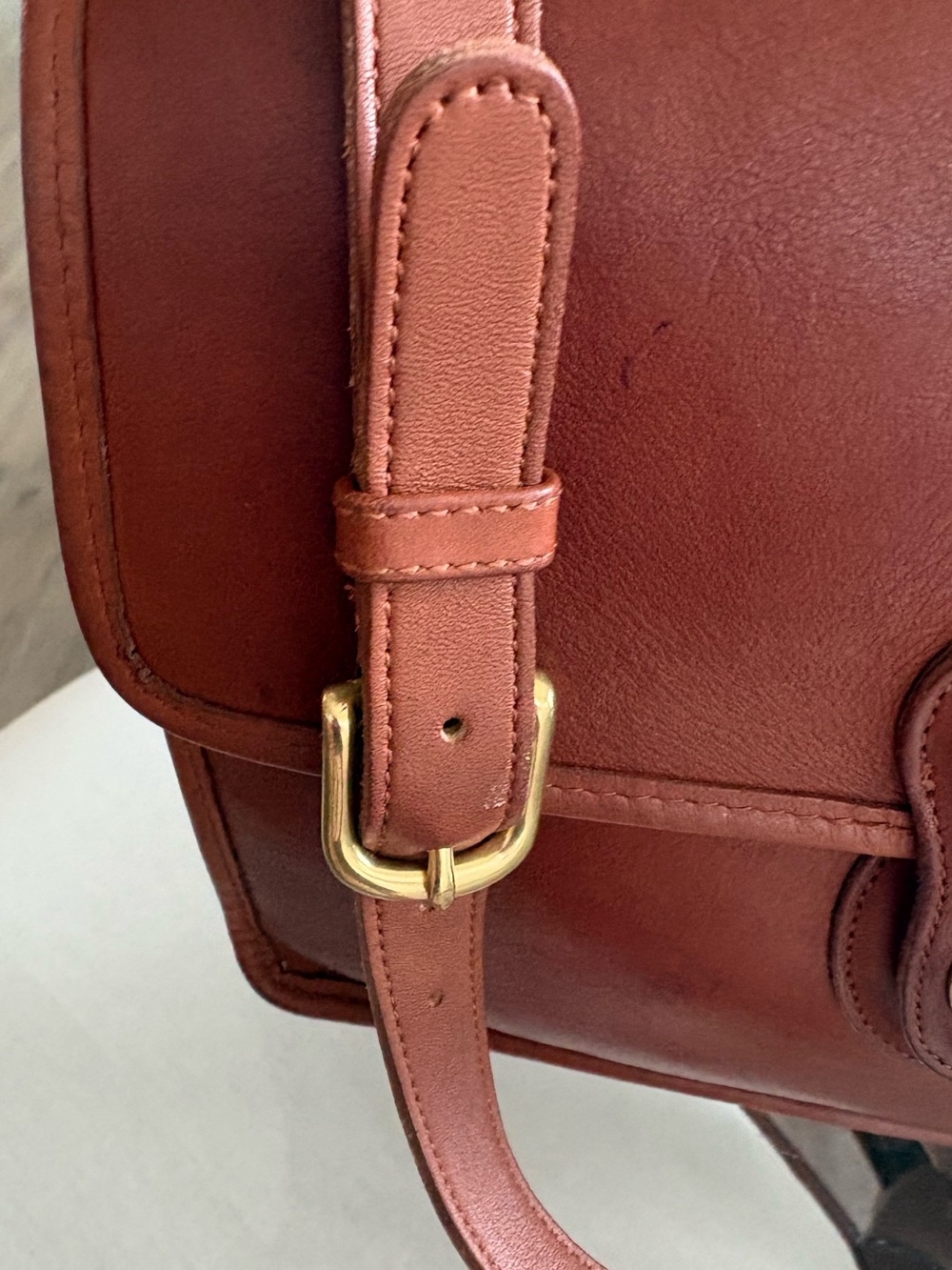 🤎🤎VINTAGE COACH BRITISH TAN WILLIS GLOVE TANNED LEATHER BAG!🤎🤎9927 - Picture 8 of 13
